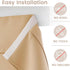 Self-Adhesive Sidelight Door Curtain,Door Curtains for Door Window Small Door Window Coverings, 1 Panel, W10 x L42, Beige by Vatge