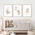 Baccone 12x16x3 Inch Bear Nursery Wall Art Decor Teddy Bear Wall Art Baby Girl Canvas Wall Decor Pink Pictures Balloon