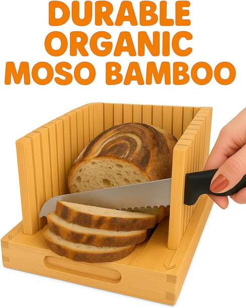 Bread Slicer For Homemade Bread - Compact Sourdough Bread Cutter - Adjustable Homemade Bread Slicer Guide