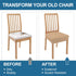 Set 2, Smiry Waterproof Seat Covers for Dining Room Chairs of Stretch Jacquard Removable Washable Chair Seat Slipcovers
