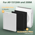 AP-1512HH Filter Set Replacement for Coway Airmega AP-1512HH and 200M Air Purifi-ers, 1 True HEPA and 2 Carbon Pre-Filters, Compared to Part # 3304899