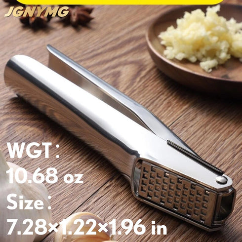 JGNYMG Garlic Press Stainless SteelPremium Garlic Mincer ToolHeavy Duty Professional garlic grinder No Need to Peel