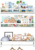 Floating Nursery Book Shelves for Wall, 15.7 Inch Nature Solid Wood Wall