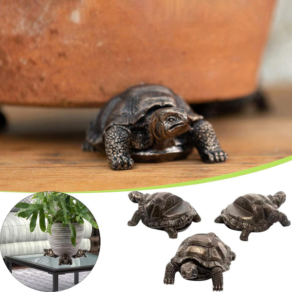 DecoVista 3Pcs Tortoise Resin Pot Decorative Feet, Plant Pot Support Feet for Outdoor,