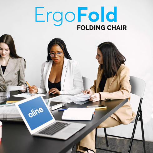 Commercial 350lb 1 Pack) Oline Folding Chair, Indoor Outdoor Plastic Stackable Foldable Guest Chairs for Events Office