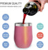 CHILLOUT LIFE 12 oz Stainless Steel Tumbler - Vacuum Insulated Travel Cup with Lid & Gift Box, Pink Sparkle