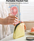 Portable Handheld Fan, 4000mAh Battery Operated Fan, 3 in 1 Personal Small Fan with LED Display, 5 Speed
