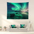 Batmerry Northern Lights Tapestry, Space Galaxy Night Starry Image, Picnic Mat, Beach Towel, 51.2 x 59.1 Inches
