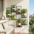 bbteroiu Set 3, Picture Frame Wall Planters of Modern Metal Hanging Shelves for Plants, Rustproof Wall Mount Flower Pot