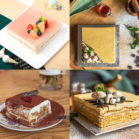 Guowall Extensible Stainless Steel Square Cake Mold, Heavy Duty Adjustable Mousse Ring - 10 * 7in