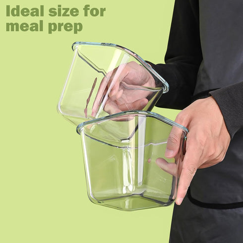 32 oz, 4 4 Pack Soup Containers with Lids Glass Cup Borosilicate Glass Food Storage Containers, Microwave & Freezer