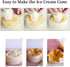 Crispy Waffle Cone Kit, Plastic Ice Cream Maker Cone Roller Tool, DIY Mold for Kitchen Waffle Cone Making