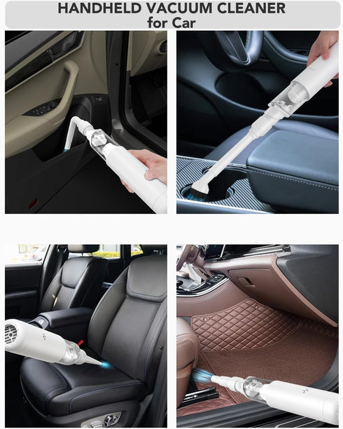 Cordless Handheld Vacuum Cleaner Kit for Home, Office, Car, 7500mAh Rechargeable Battery, 12000PA Powerful Motor