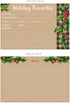 Kraft Look Holiday Favorites Recipe Cards / 50 Rustic Faux Kraft Christmas Recipe Card Pack / 4" x 6" Flat Double Sided Vintage Design Baking Directions Cards/Made In The USA
