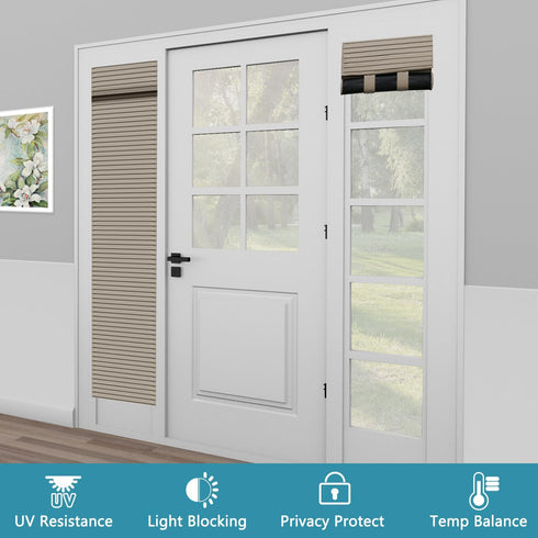 Side Door Window Curtains, Front Door Curtains for Small Window, Thermal Insulated Door Side Window Covering, Light
