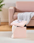 15"x15"x15" Square Ottoman with Storage, Small Sherpa Storage Ottoman Cube, Boucle Folding Foot Rest for Dorm, Living