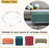 uxcell Ottomen Cover Square, Jacquard Ottomen Slipcover with Elastic Bottom, Stretchable Footrest Stool Covers