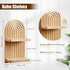 2 Pack 2 Artilady Boho Wall Hanging Shelves - Tier Handmade Rainbow Arch Solid Wood Floating Shelf Wall Decor Trinket