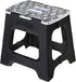 Vigar Compact Step Stool, Foldable 12-1/2-inch Non-Slip Stool for Adults up to 330 Pounds, Rococco Black