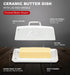 Countertop. Bruntmor Ceramic Butter Dish With Lid. Butter Holder/ Tray/ Storage With Lid And Handle. Porcelain Butter