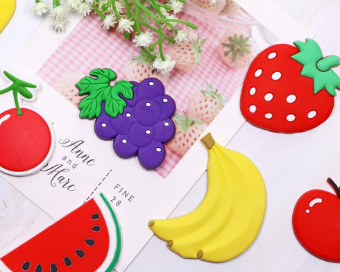 Penta Angel Rubber Fruit Fridge Magnets, 10Pcs Large Refrigerator Magnets for Office Photo Cabinet Bulletin Board