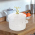 Tofficu Borosilicate Clear Soup Pot with Lid, Christmas Elk Cooking Noodle Pot, Household Kitchen Pan