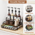 3-Tier 8 35 Countertop Coffee Syrup Rack Organizer, Bottles Syrup Rack with K Cup Storage Basket for Coffee Bar, Bottle