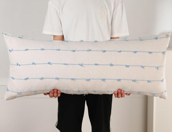 NUYECY Extra Long Body Pillow case 20 x 54 Inch,Striped Pattern Boho