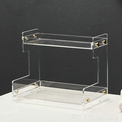 Bathroom Organizer Countertop, 2-Tier Makeup Organizer for Cosmetics and Vanity Holder for Lipstick