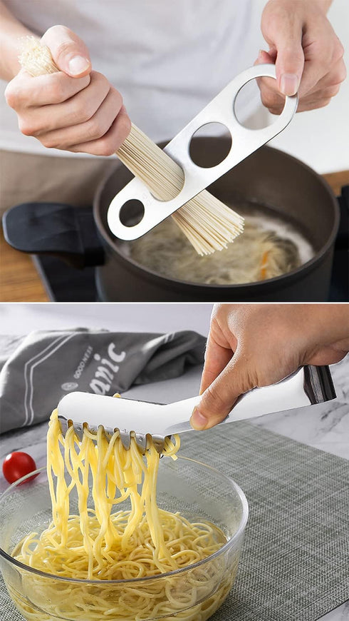 3 Pieces Stainless Steel Spaghetti Server Set, Pasta Tong, Spoon Server Fork, Kitchen Cooking Utensil Set