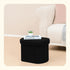 16.1"x12.2"x12.2" PINPLUS Storage Ottoman Boulce Tufted Oval Small Ottomans Bench Foot Rest with Storage (Black)