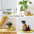 Ajiaguo Counter (5"W+ 8"W+ 12"W 1.1"H) Gold Tray Round Serving Platter - Metal Decorative Plate for Bar Club Lounge