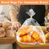 Reastar 72 Pack 100 Bread Bags with Ties, Clear Bread Bags for Homemade Bread and Ties, Adjustable Reusable Plastic