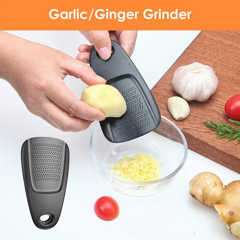 Kitchen Unique Gadgets Set, 6 Pieces Space Saving Tools, Cheese Grater, Bottle Opener, Peeler, Pizza Cutter, Herb