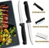 Pleafind 16-Pcs Steak Knives Set, 8.5 Inch Serrated Stainless Steel Knives, Elegant Black for Home, Kitchen, Restaurant