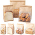 Roppolo 50 Pcs 5.1 Inch Bread Bags with Tin Tie, Small Loaf Bags Made of Brown Cotton Paper for Bakery