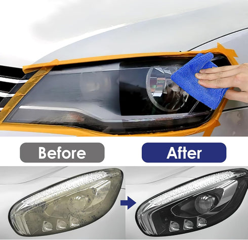 200ML Headlight Restoration Liquid - Automobile Lens Polish Repair Fluid for Headlight Yellowing, Haze, and Scratches