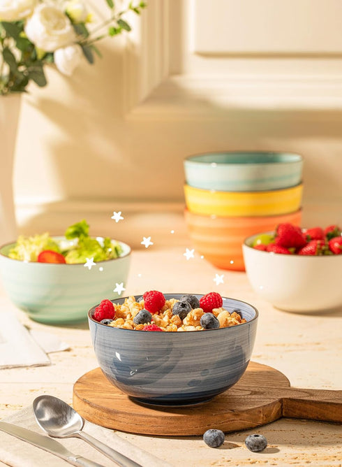 Sweese Small Bowls - 4 Oz Mini Bowls Set of 6, Porcelain Dessert Bowls for Kitchen, Dishwasher & Microwave Safe