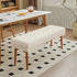Genina Waterproof Dining Room Bench Covers, Stretch Jacquard Bench Seat Protector Cover, Rectangular Bench Cover