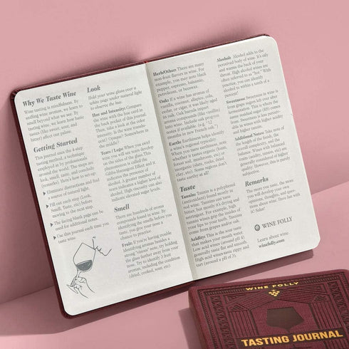 Wine Folly Wine Tasting Journal – Guided Notebook for Wine Notes (B6, 5"x7") with 4-Step Tasting Method