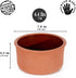 2.10 Clay Yogurt Pot, Inner Glazed Terracotta Cookware, Earthen Casserole Bowls for Oven Cooking, Terra Cotta Deep Pan