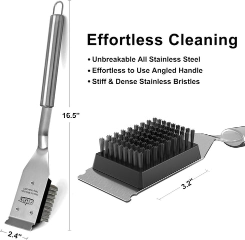 2PCS GRILLART Grill Brush and Scraper Replacement Head