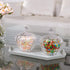 9fl.oz Set 2 ComSaf Crystal Glass Candy Dishes with Lids, of Mini Decorative Covered Candy Jars for Office Desk, Coffee