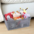 Farmoon Grey Plastic Weave Organizer Basket, 3 Packs of Plastic Storage Baskets