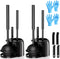 OSAMEDA 2 Pack 4 in 1 Toilet Brush and Plunger Set with Crevice