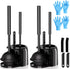 OSAMEDA 2 Pack 4 in 1 Toilet Brush and Plunger Set with Crevice