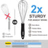 Anaeat Stainless Steel Kitchen Whisk Set of 5, Milk and Egg Beater Blender for Cooking, Baking