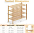 4 Closet,Hallway,Entryway,Small 27"x11"x26" Haddockway Tier Bamboo Shoe Rack Storage Organizer, Multifunctional Free