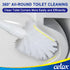 CELOX Toilet Bowl Brush and Holder, Compact Bathroom Cleaning Kit, White, 2 Set