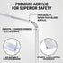 Closet 4 Pack 10/11.8" 11.8/10" Acrylic Shelf Dividers for Organization - Clear Removable Tall X Deep Sturdy Separators